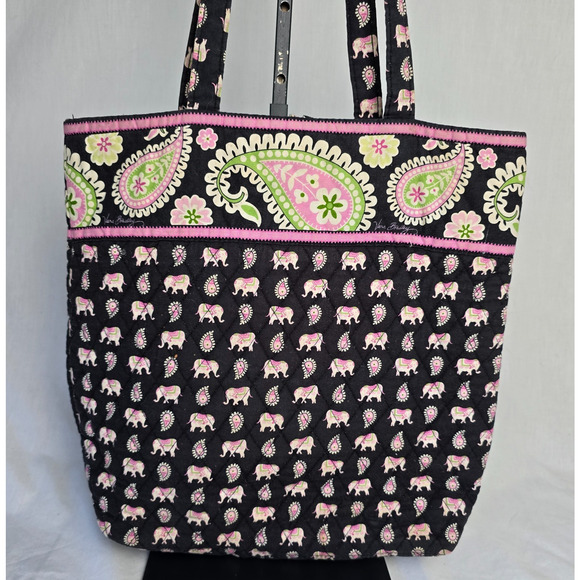 Vera Bradley Tote Pink Elephant Paisley Retired - Picture 9 of 14